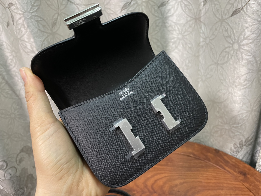 에르메스 콘스탄스백 미니 블랙 은장